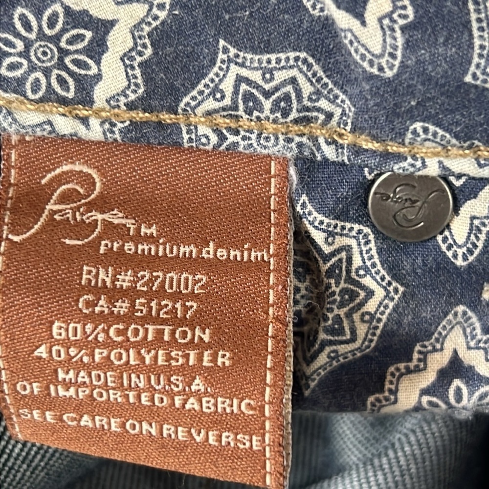 Paige skyline mid rise dark wash skinny jeans - Picture 9 of 9